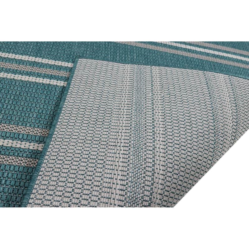 Bashian Zavion Aqua Transitional Area Rug