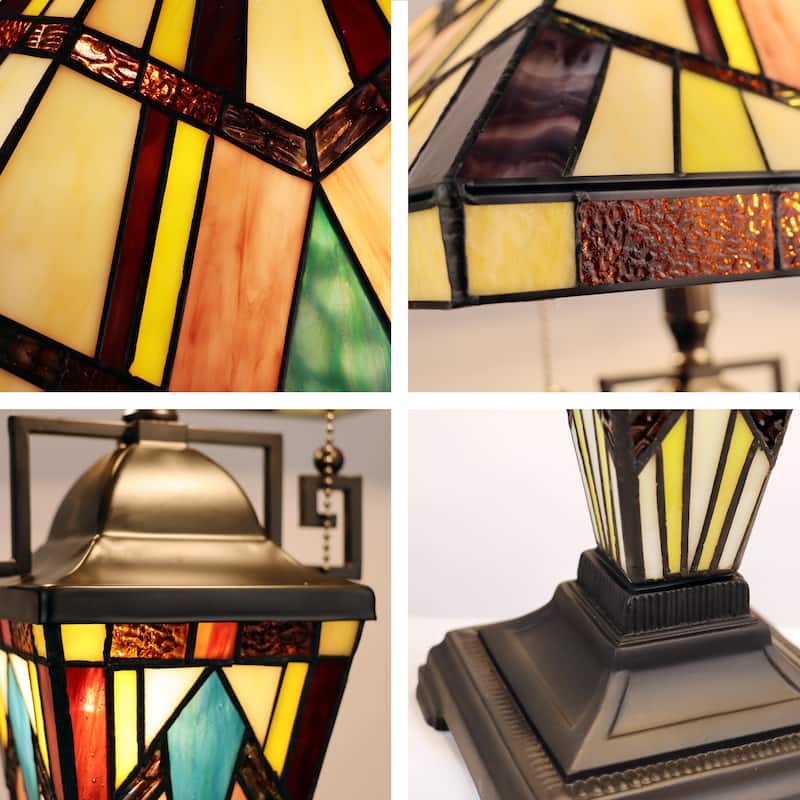 Tiffany Style Mission Design Blackish Bronze Table Lamp