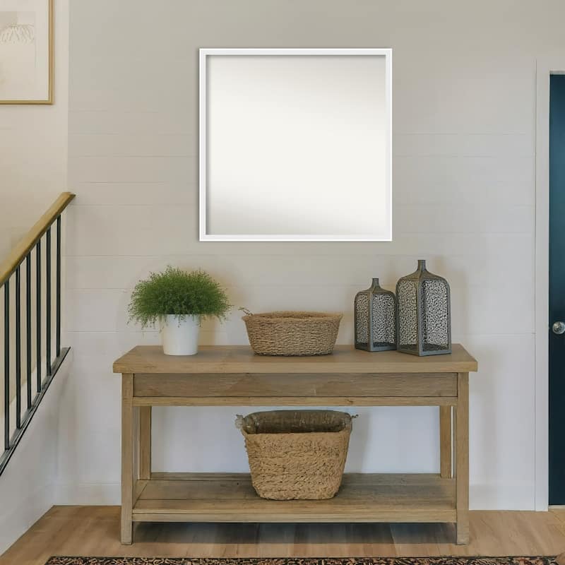 Incline Non-Beveled Wood Framed Wall Mirror