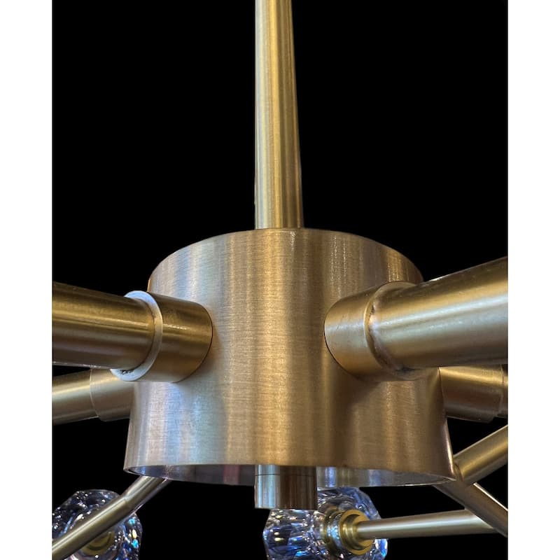 Brass Sputnik Modern Crystal Chandelier 43 in Wide 18 Lights
