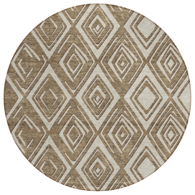 HomeRoots Geometric Transitional Rectangle Outdoor Rug