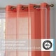 preview thumbnail 113 of 117, HLC.me 2 Piece Semi Sheer Voile Window Curtain Drapes Grommet Top Panels Bedroom, Living Room - Set of 2 panels