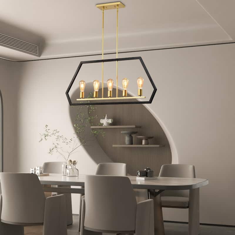 Maxax 5 - Light Kitchen Island Linear Pendant