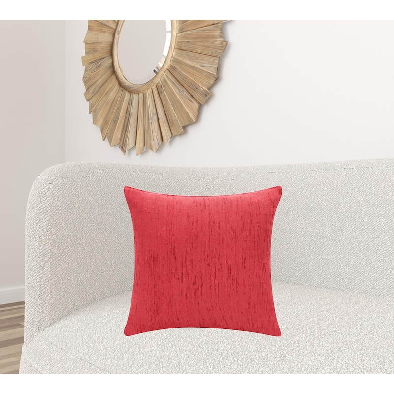 HomeRoots 20" X 20" Coral Linen Zippered Pillow