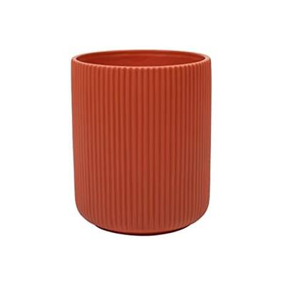 Ceramic Flower & Plant Vase, 6.5"L x 7.9"H x 6.5"W, Red