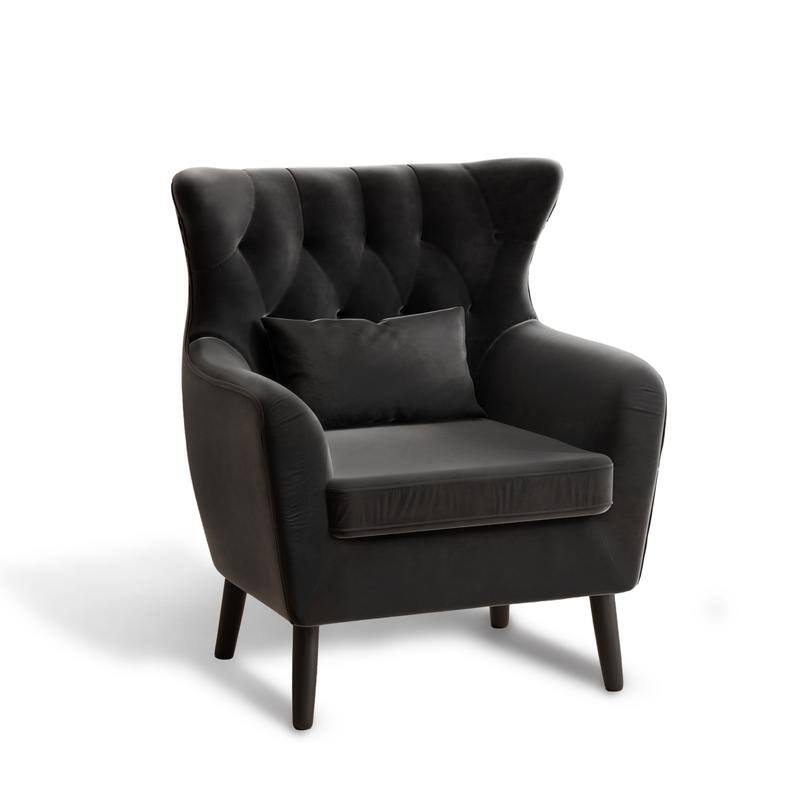 Tuft Velvet Living Room Thick Cushion Accent Chair
