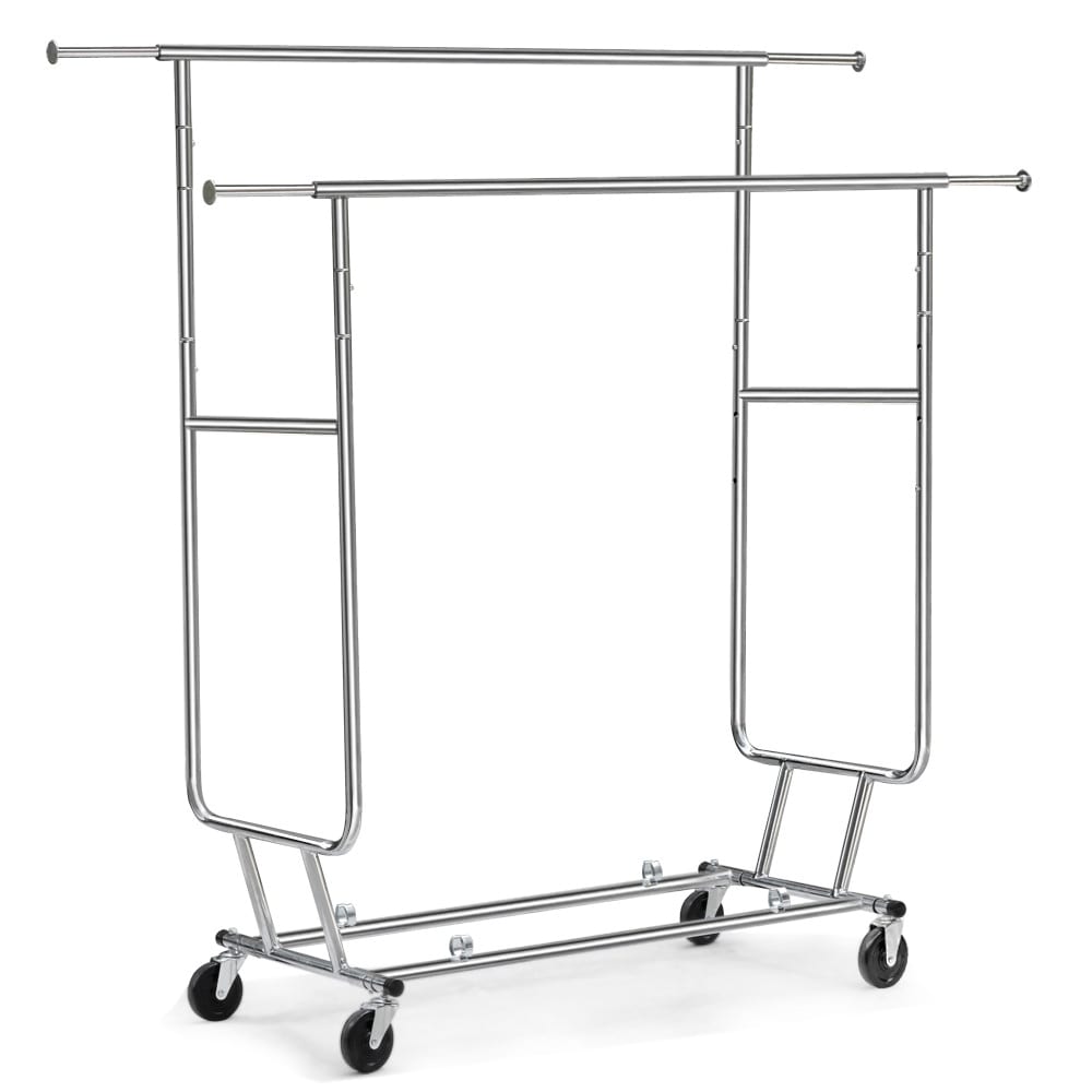 Portable Rolling Clothes Rack - Collapsible - Ships Today!