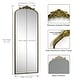 preview thumbnail 15 of 26, Arched Vintage Wall Mirror and Metal Frame Baroque Style Bathroom Vanity Mirror