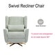 preview thumbnail 34 of 45, Boucle Metal Base Power Recliner Chair with 360° Swivel, 90°-165° Adjustable Backrest, Extended Footrest