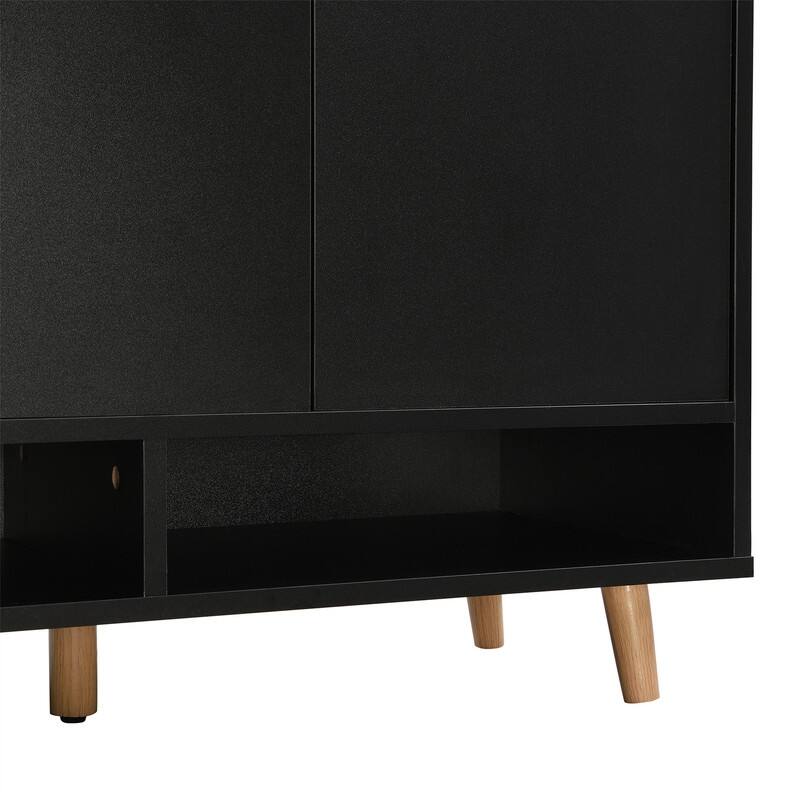 Sleek Shoe Cabinet with Adjustable Shelves, Minimalist Shoe Rack with 1 Drawer and Adjustable Shelves, Shoe Storage Organizer