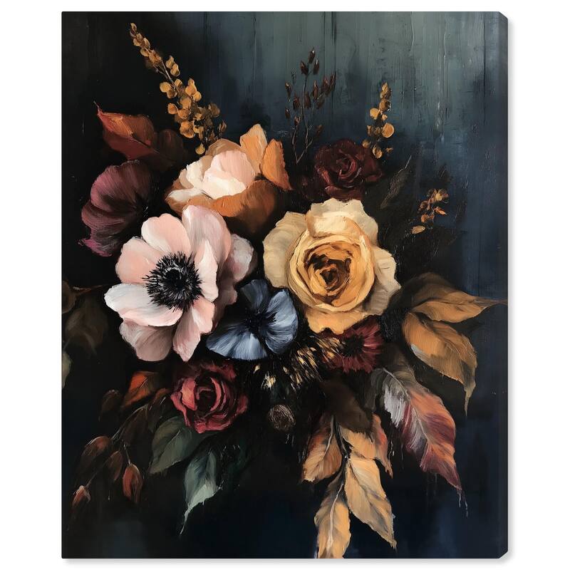 Dark Roses Beauty I Canvas by Art Remedy, Gallery Wrapped - 36" x 45"