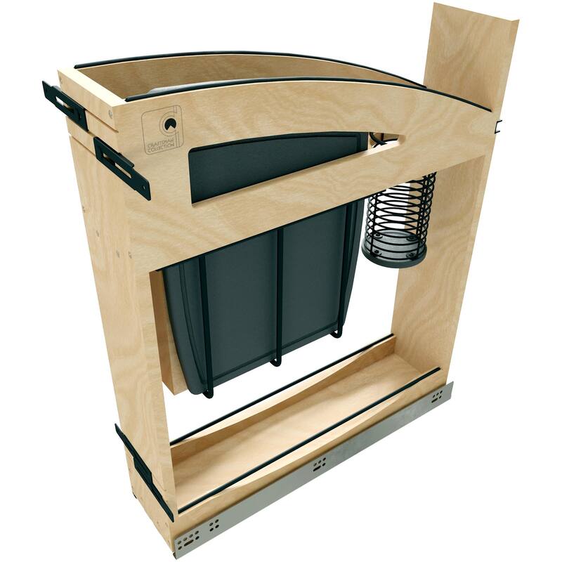 Rev-A-Shelf 448KBCC-BCSC-5 Craftsman 5-15/16" Wide Solid Maple Slide - Maple / Black