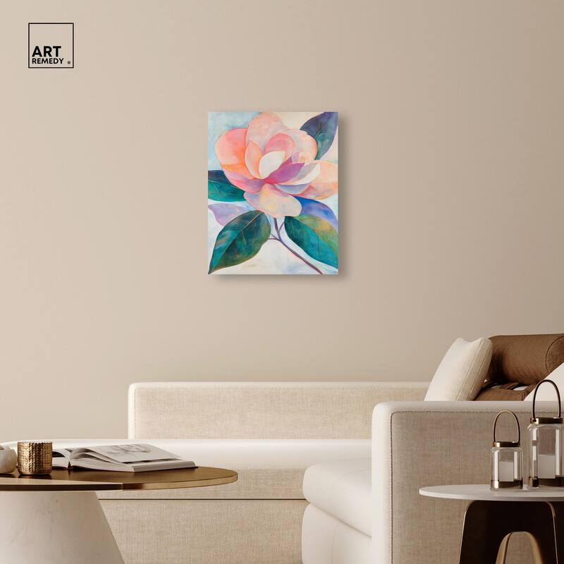 Pink Magnolia II Canvas by Art Remedy, Gallery Wrapped