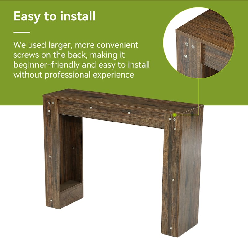 41.3-Inch Small Console Table, NarrowSofa Table Behind Couch