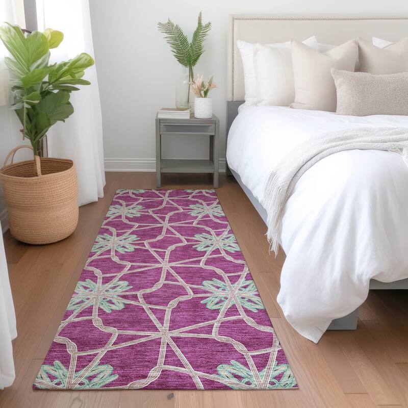 Machine Washable Indoor/ Outdoor Chantille Contempoary Whimsy Rug