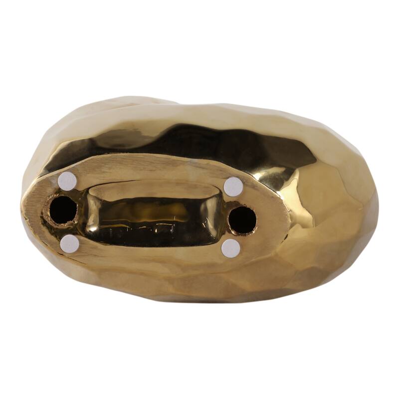 Modern Geometric Heart Sculpture - Ceramic Decorative Object