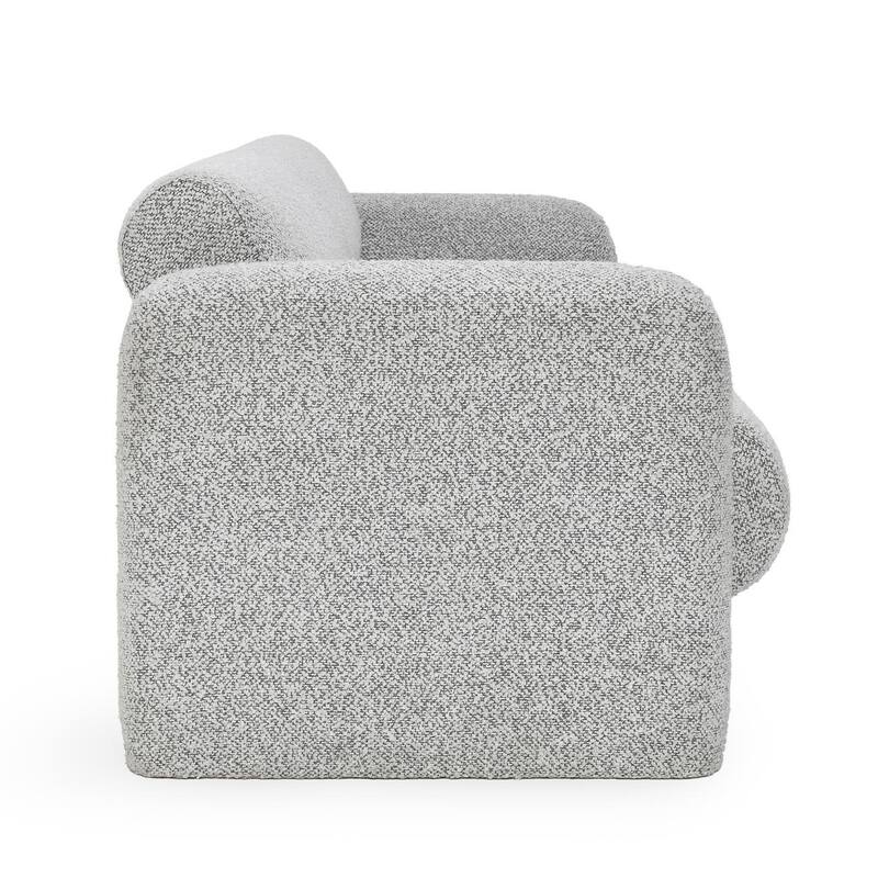 Classic Home Marcel 90" Boucle Fabric Sofa in Mercury Grey