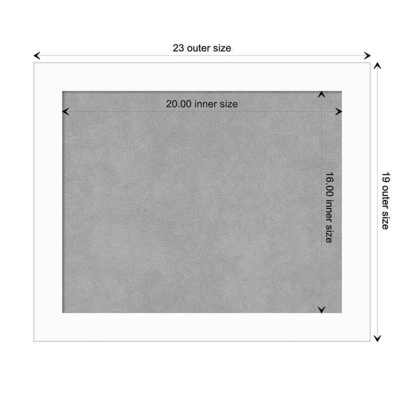 Amanti Art Basic White Narrow Framed Magnetic Board - Board Size 20x16