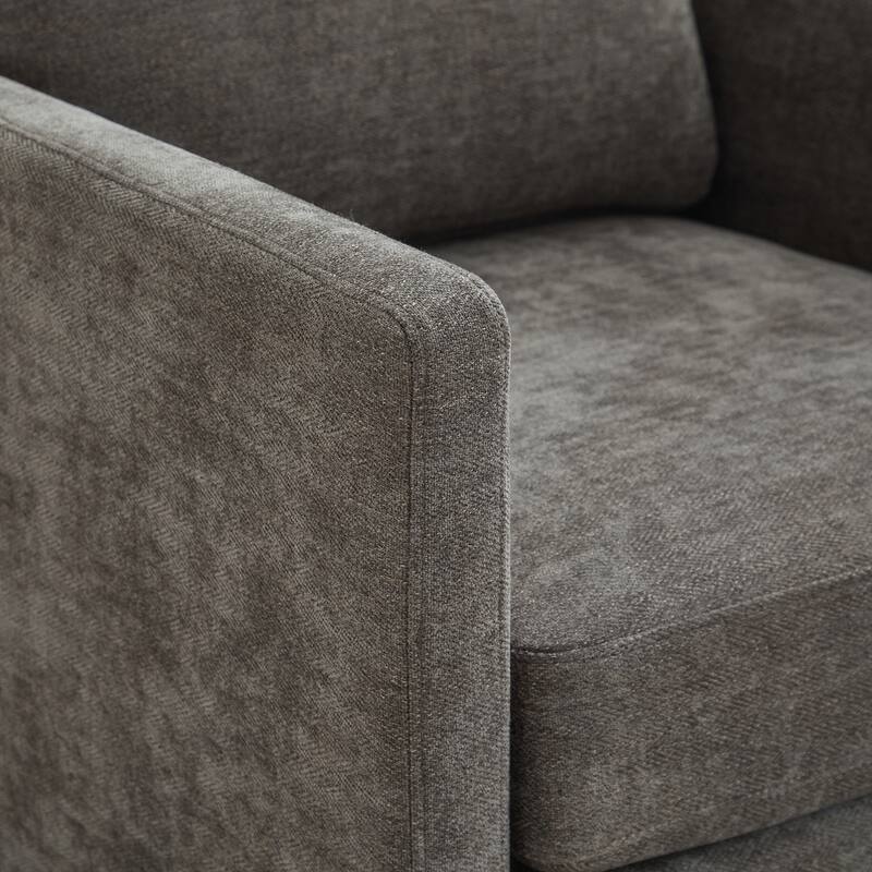 30.7"W Square Upholstered Swivel Accent Chair