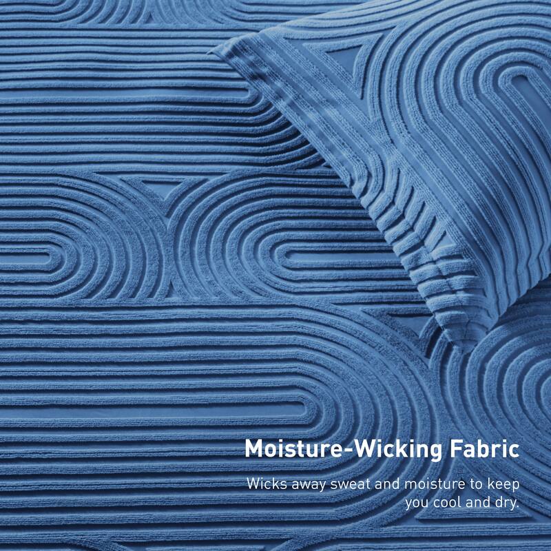 BEDGEAR Performance Duvet Cover and Sham Set - Moisture-Wicking Breathable Cooling Bedding