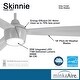preview thumbnail 22 of 20, Minka Aire Skinnie 3 Blade 56 Inch Ceiling Fan With LED Light