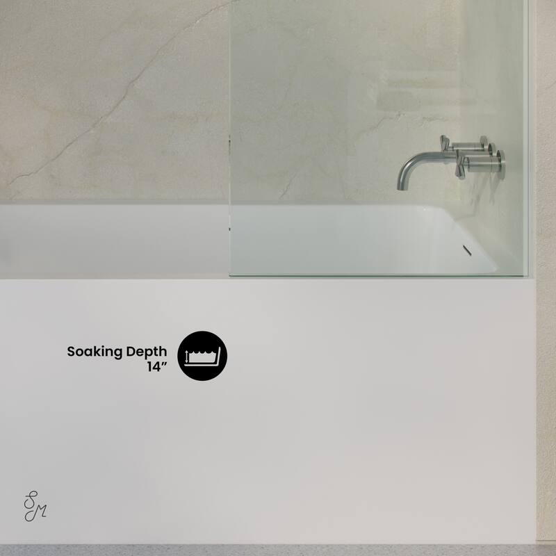 Voltaire 72 X 32 Skirted Right Drain Soaking Alcove Bathtub In Glossy White, Drain Included