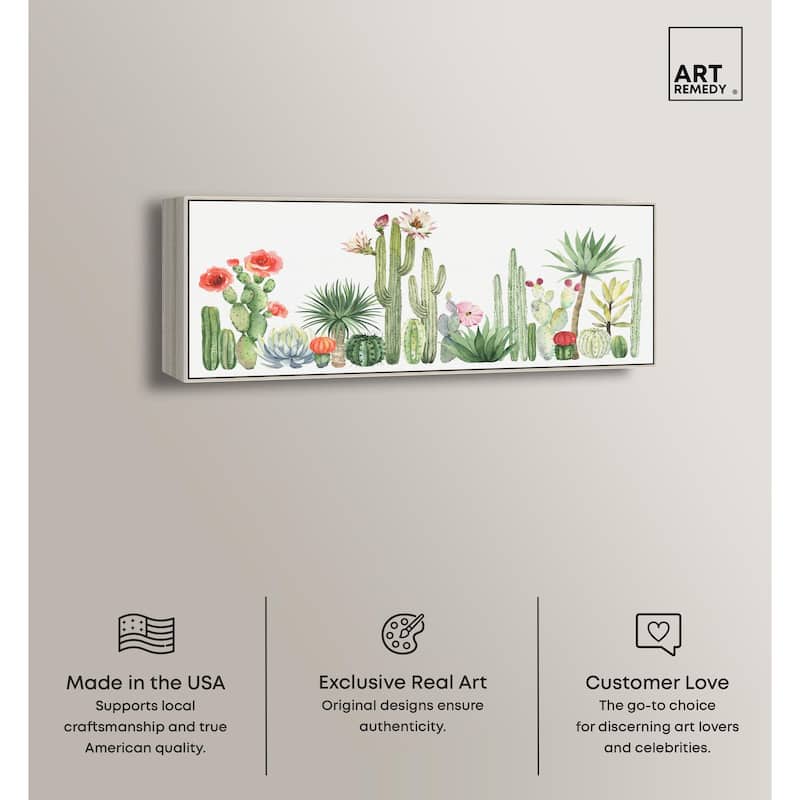 Cactus Over Doors II Panoramic Canvas by Art Remedy
