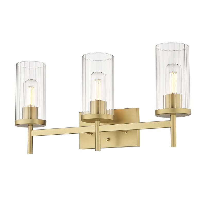 Copper Grove Annaberg 3-light Bath Vanity - Brushed Champagne Bronze with Clear Glass