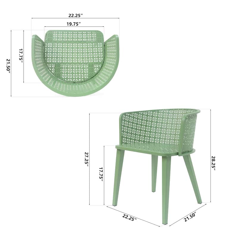 Christopher Knight Home - Milan Durable Outdoor Dining Chair Set for Stylish Gatherings