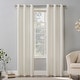 preview thumbnail 6 of 36, No. 918 Sora Casual Textured Grommet Curtain Panel, Single Panel 40 x 84 - Ivory