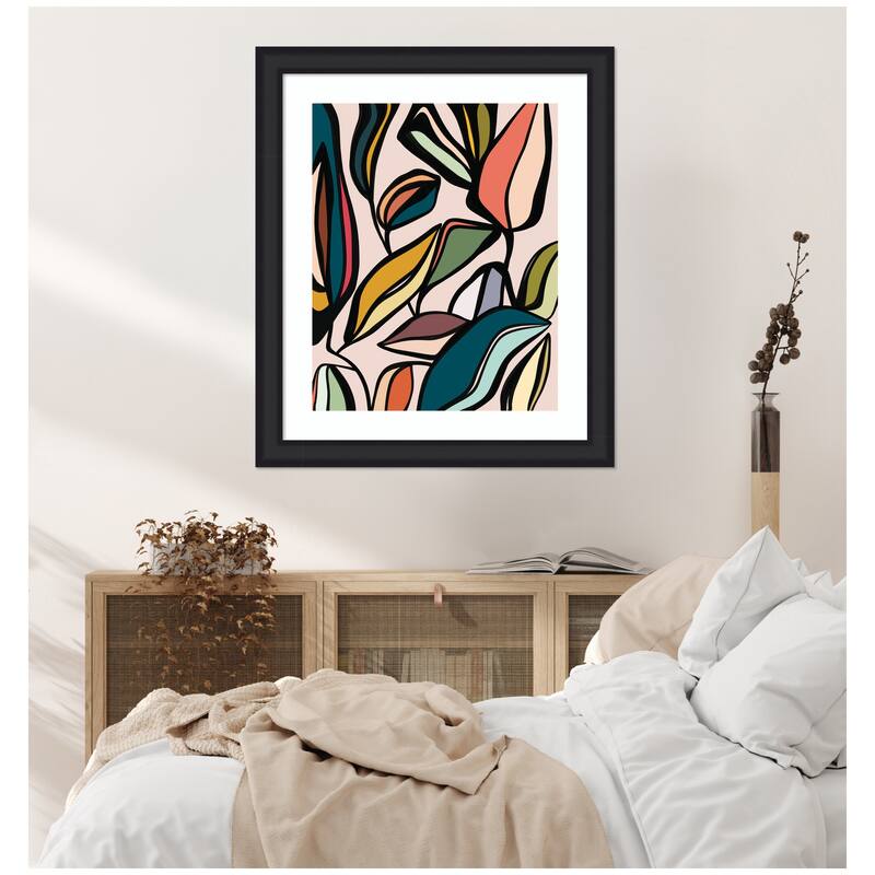 Kate and Laurel Fanciful Ficus Expansion by Alicia Bock Framed Wall Art Print