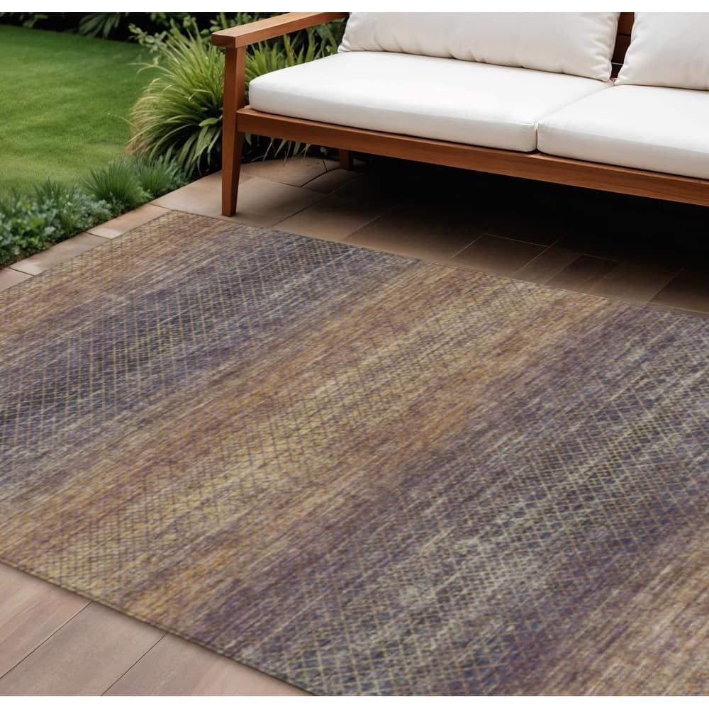 HomeRoots Geometric Transitional Rectangle Outdoor Rug