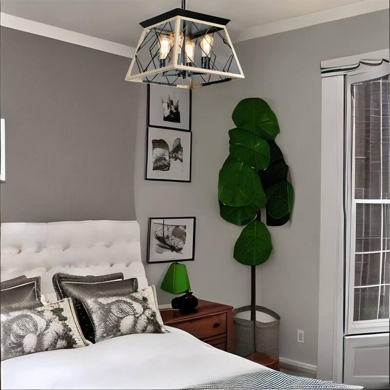 4-Light Chandeliers with Dimmable and Height Adjustable(No Bulbs)