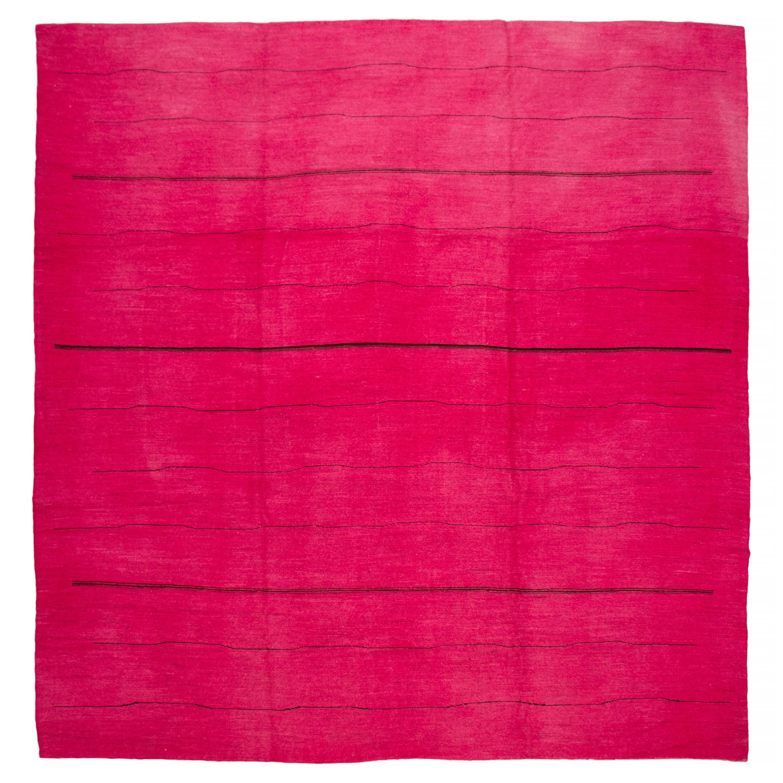 ECARPETGALLERY Flat-Weave Lahor Finest Pink Wool Tapestry Kilim - 12'11 x 13'1