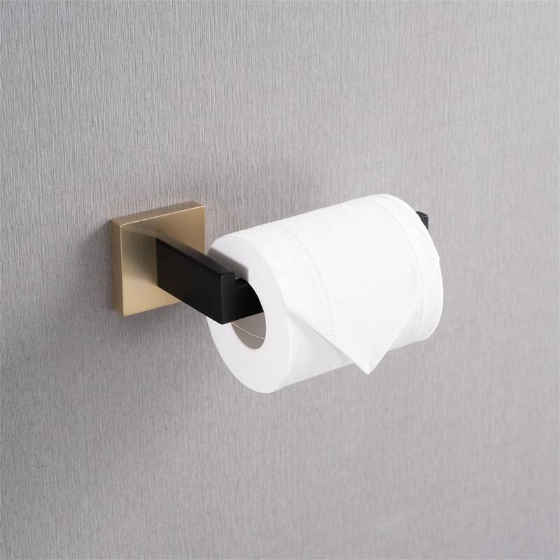 4 Piece Bathroom Hardware Set Matte Black & Gold Bathroom Accessories