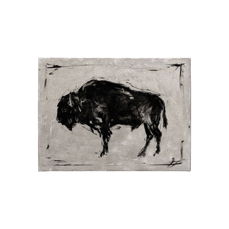 Dynamic Bison II (36 x 27) Canvas Art Print - Small