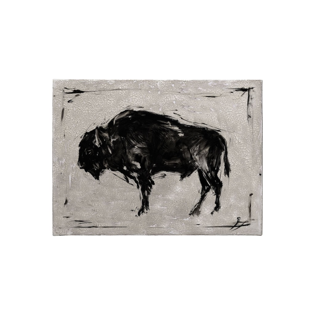 Dynamic Bison II (36 x 27) Canvas Art Print