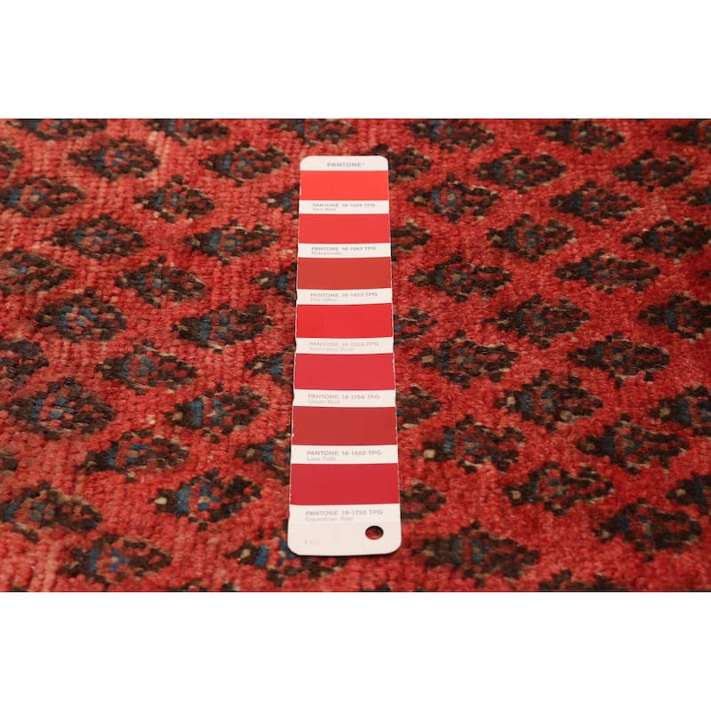 ECARPETGALLERY Hand-knotted Andelz Red Wool Rug - 3'6 x 10'1