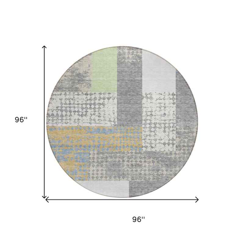 HomeRoots Geometric Transitional Rectangle Outdoor Rug