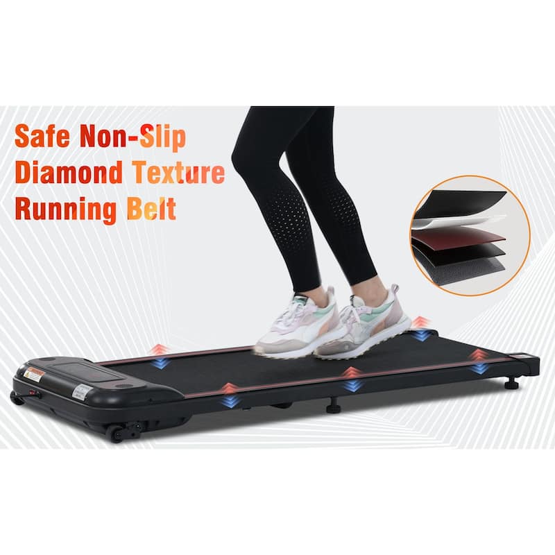 Walking Pad Under Desk Treadmill for Home Office, 2.5HP Walking Treadmill With Incline 0.5-4MPH 265LBS Capacity Treadmill