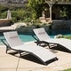 preview thumbnail 2 of 11, Homall Patio Chaise Lounge Sets Outdoor Rattan Adjustable Back 3 Pieces Cushioned Patio Folding Chaise Lounge with Folding Table