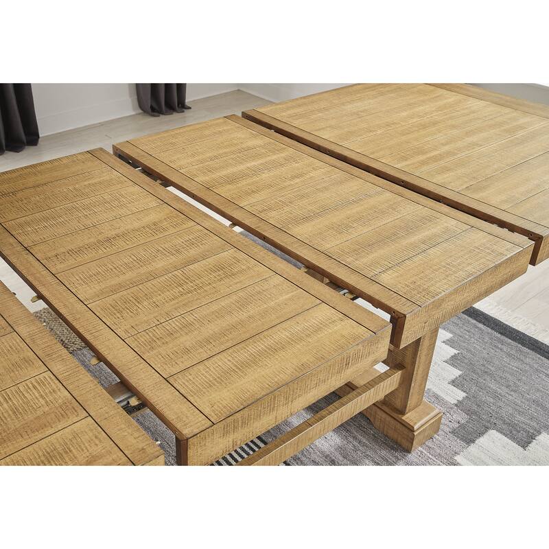 Signature Design by Ashley Havonplane Brown Counter Height Dining Extension Table - 41.75" W x 108" D x 36.25" H