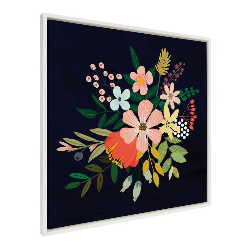 Carson Carrington C Framed Canvas - 30x30 - Plastic - White