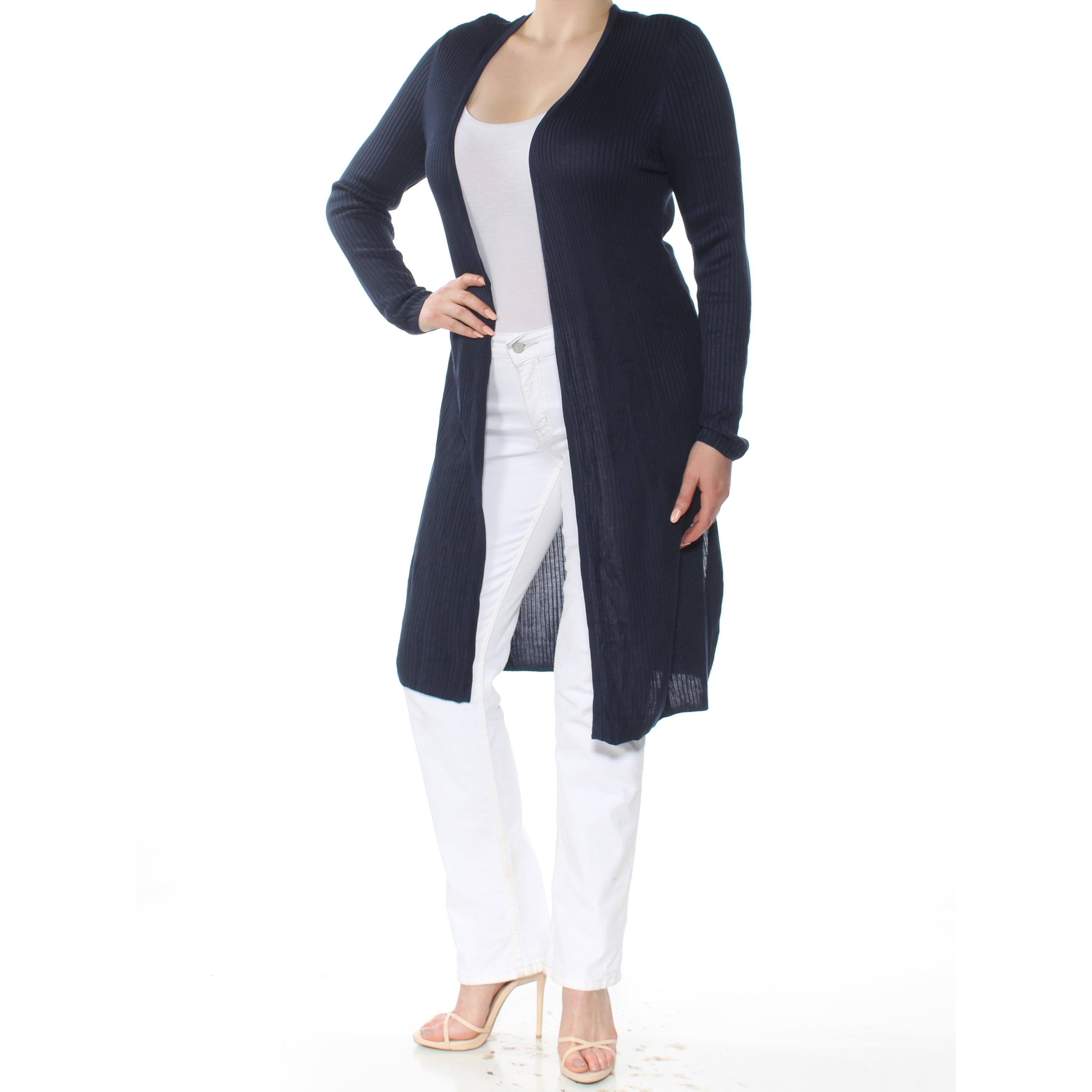 navy duster cardigan