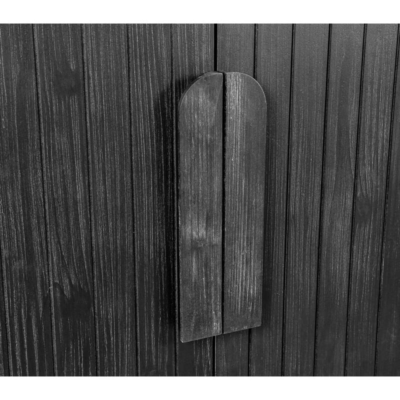 59'' Farmhouse Curved Vintage Storage Sideboard