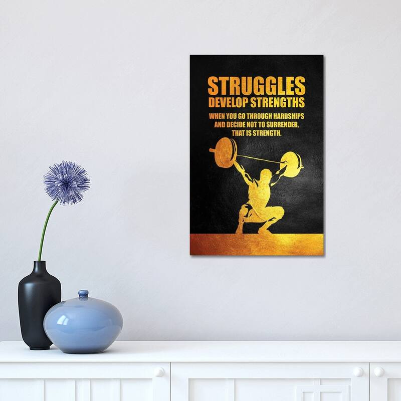 iCanvas "Struggles Develop Strength" by Adrian Baldovino Canvas Print - 18x12x1.5