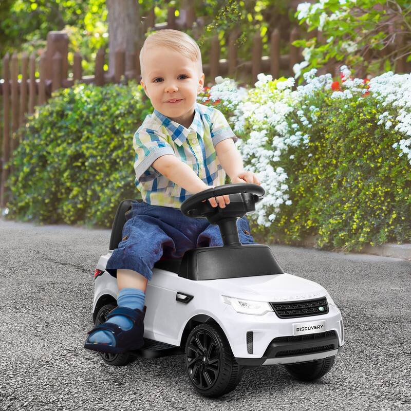 Land Rover Licensed 6V Battery Powered Ride-On Car for Toddlers with Electric and Manual Modes, Music, Horn and Headlights