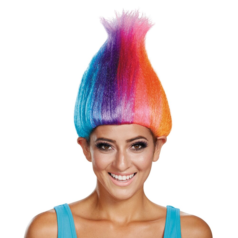 Shop Adult Troll Rainbow Costume Wig Standard One Size Overstock 16821706