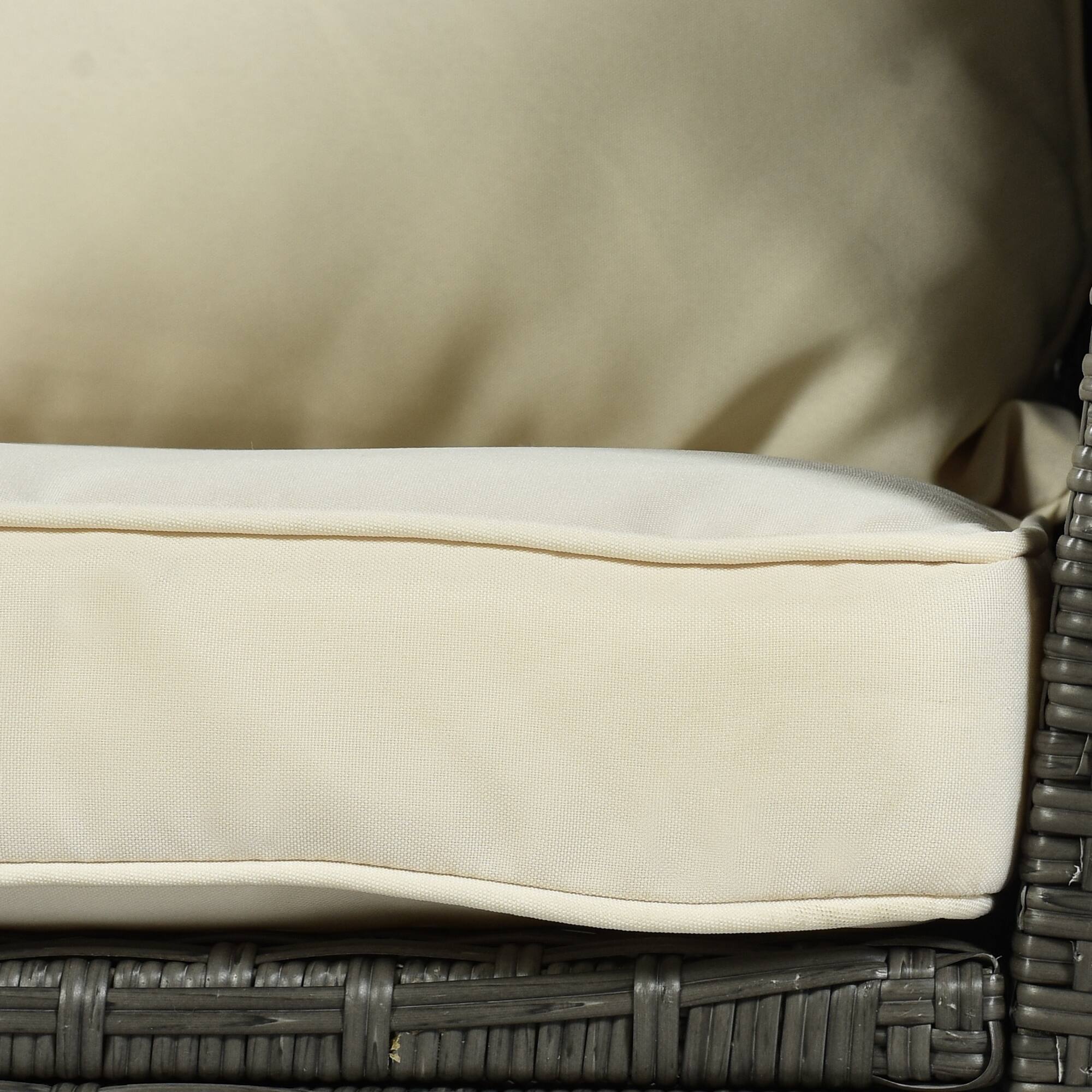 Rattaner Patio Wicker Furniture Set 6 Pieces Outdoor Conversation Couch