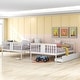 preview thumbnail 4 of 10, Multifunctional Bunk Bed With Storage,Full over Full Bunk Bed with Drawers and Ladder for Bedroom, Guest Room Furniture